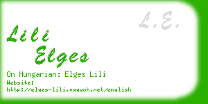 lili elges business card